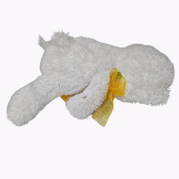 Mai Toi Get Well Soon Teddy Bear 10 inch Plush White Yellow Heart Stuffed Animal - Picture 3 of 6